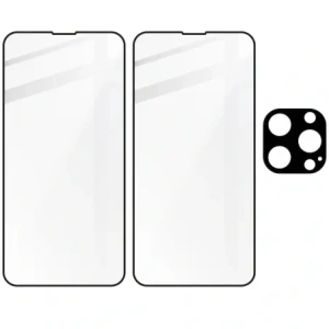 Kup Szkło hartowane Bizon Glass Edge - [2 PACK] + ochrona na obiektyw Apple iPhone 13 Pro czarne - BIZ160 - {ean13} - Sklep Home Screen