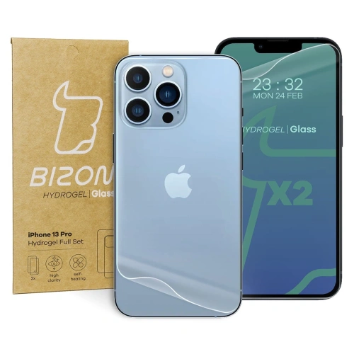 Kup Folia hydrożelowa na tył i przód Bizon Glass Hydrogel Apple iPhone 13 Pro - BIZ164 - {ean13} - Sklep Home Screen