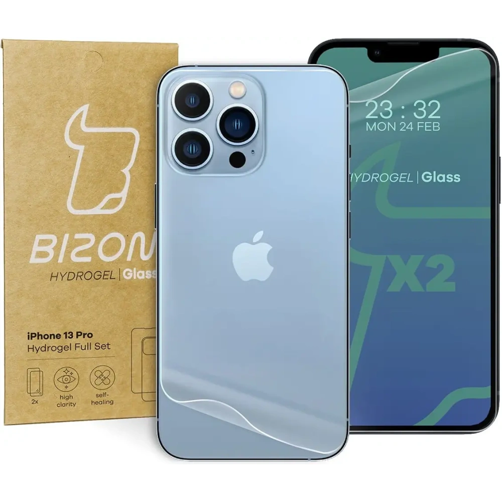Folia hydrożelowa na tył i przód Bizon Glass Hydrogel Apple iPhone 13 Pro