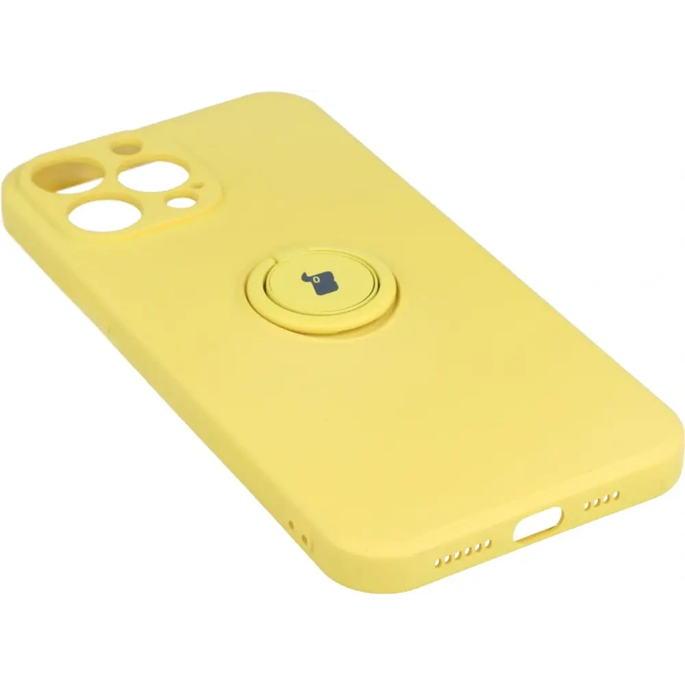 Etui Bizon Case Silicone Ring do Apple iPhone 13 Pro Max żółte