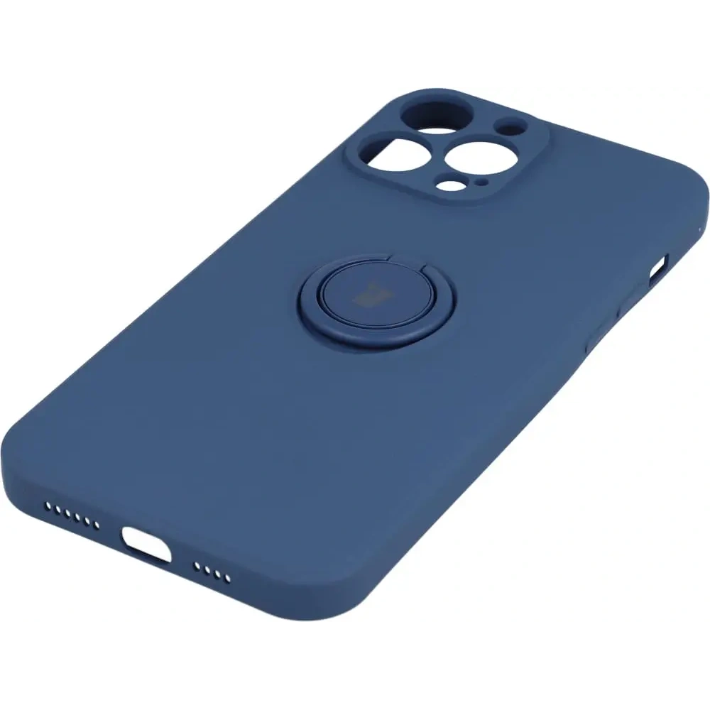 Etui Bizon Case Silicone Ring do Apple iPhone 13 Pro Max granatowe