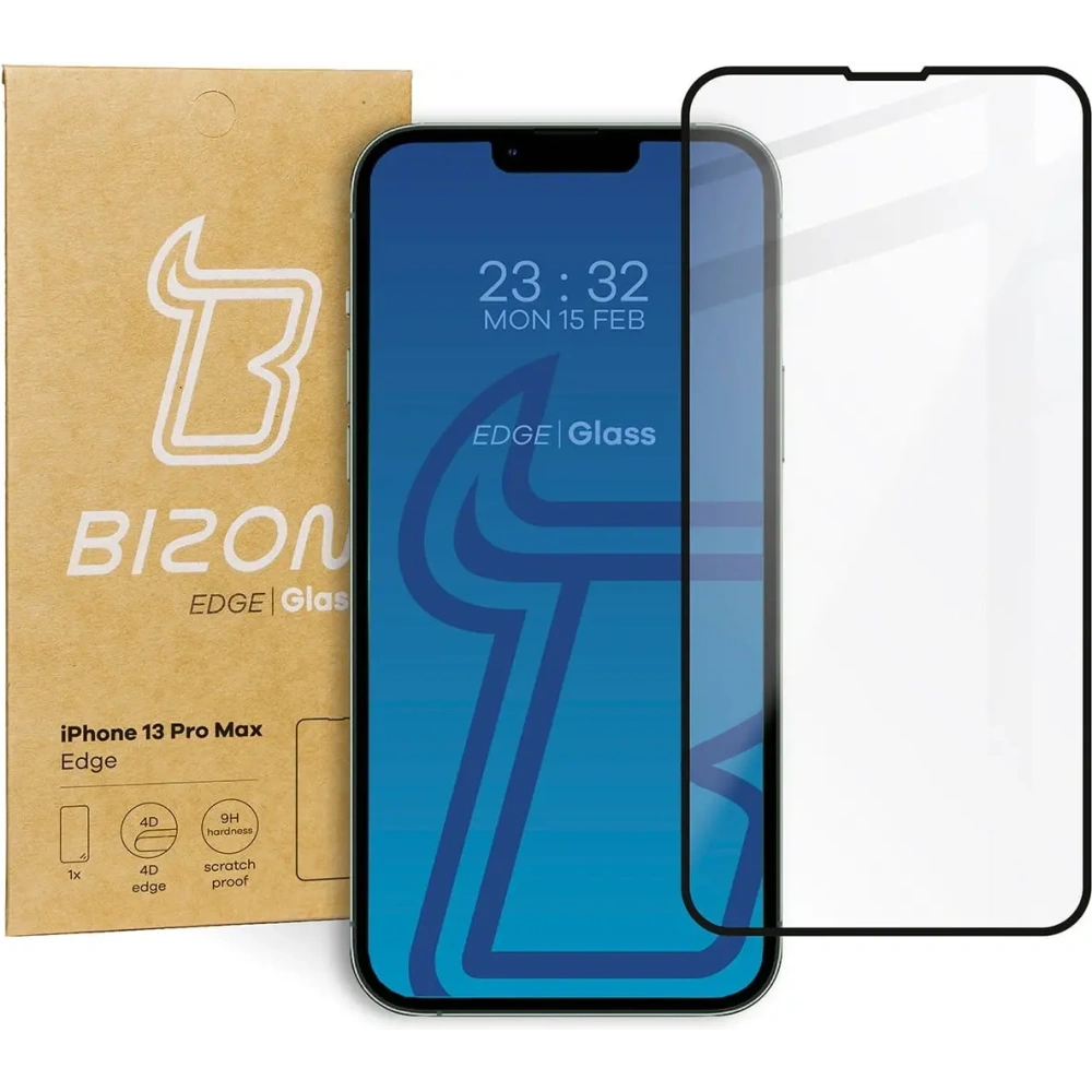 Szkło hartowane Bizon Glass Edge do Apple iPhone 13 Pro Max czarne
