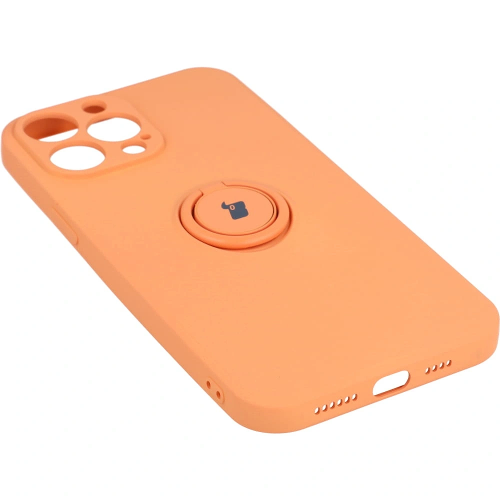 Etui Bizon Case Silicone Ring do Apple iPhone 13 Pro Max pomarańczowe