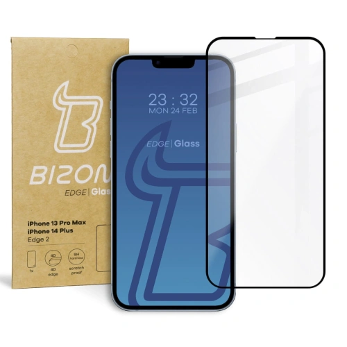 Buy Bizon Glass Edge 2 Apple iPhone 14 Plus / 13 Pro Max black - BIZ180 - {ean13} - Home Screen Store Europe