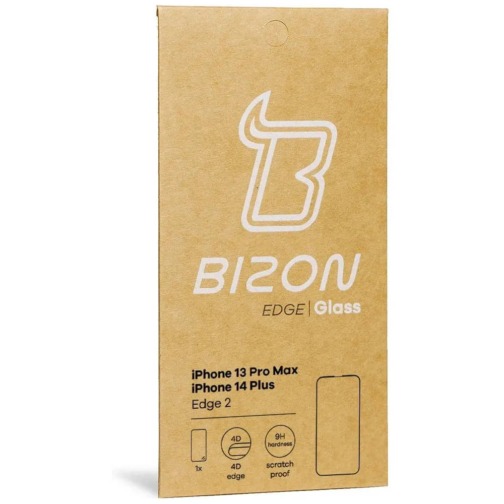 Szkło hartowane Bizon Glass Edge 2 do Apple iPhone 14 Plus / 13 Pro Max czarne