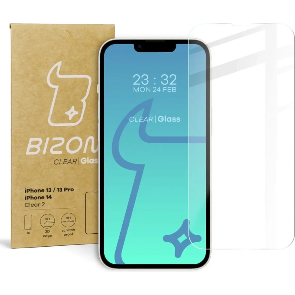 Szkło hartowane Bizon Glass Clear 2 do Apple iPhone 14 / 13 / 13 Pro