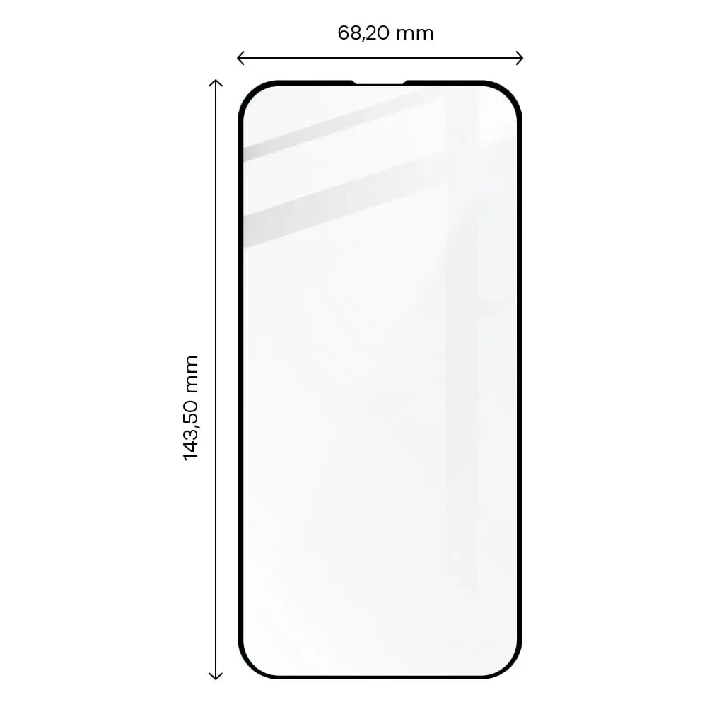 Szkło hartowane Bizon Glass Edge 2 do Apple iPhone 14 / 13 / 13 Pro czarne