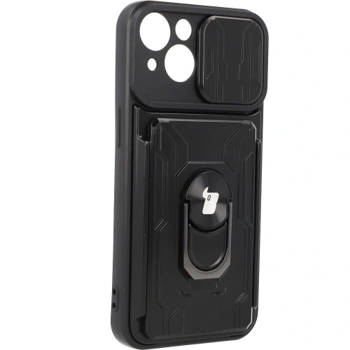 Kup Etui Bizon Case Camshield Card Slot Ring do Apple iPhone 14 czarne - BIZ188 - {ean13} - Sklep Home Screen