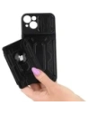 Kup Bizon Case Camshield Kártyahely Gyűrű Apple iPhone 14 fekete - BIZ188 - {ean13} - Sklep Home Screen