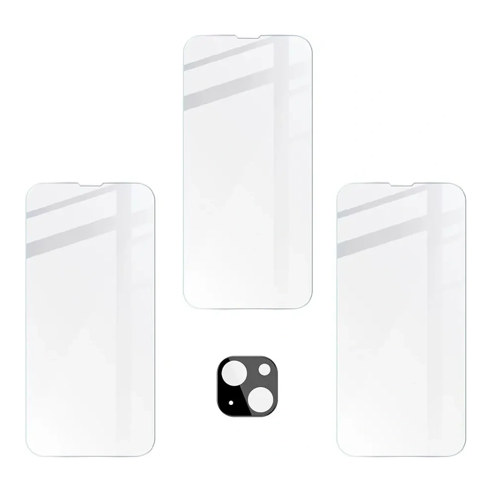 3x Szkło na ekran + szkło na aparat BIZON do Apple iPhone 14