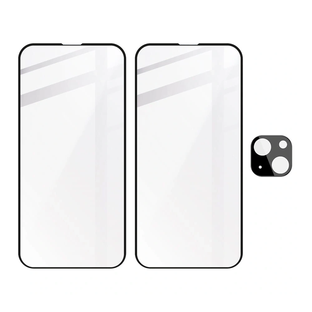 2x Szkło na ekran + szkło na aparat BIZON do Apple iPhone 14