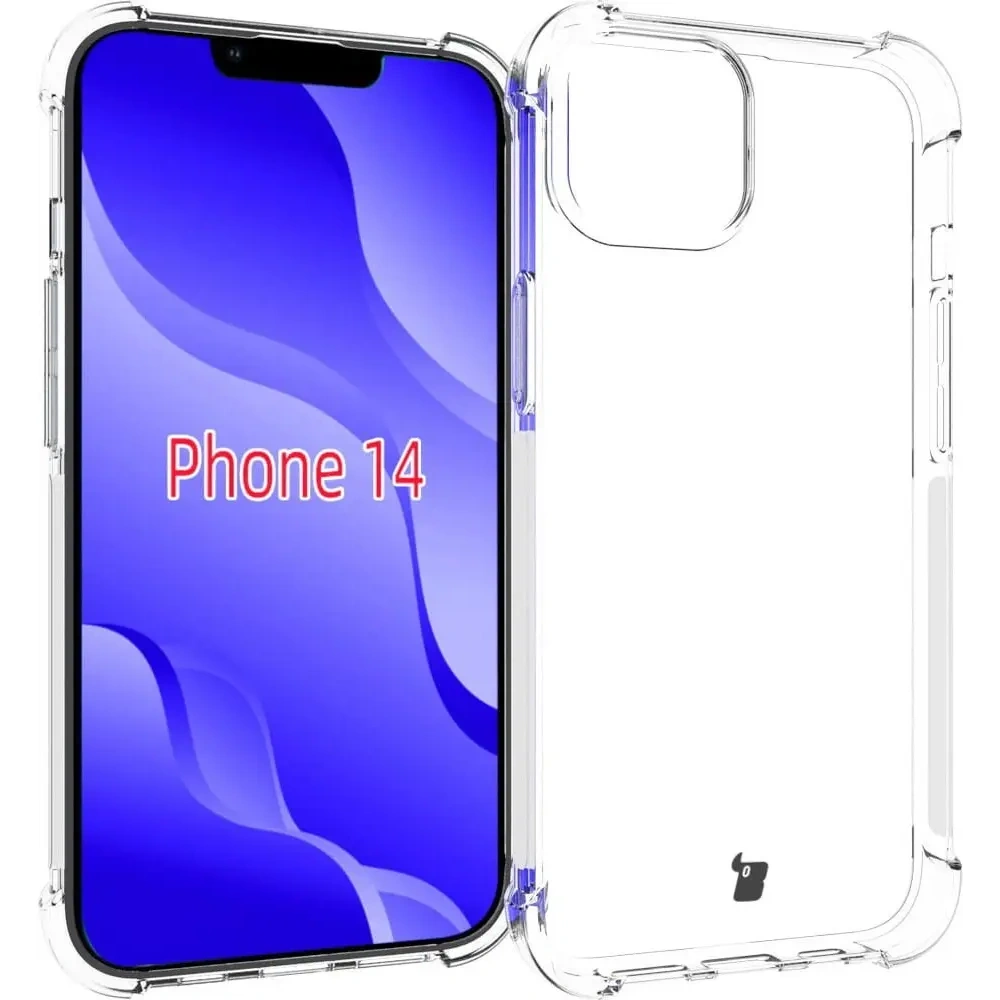 Etui + 2x szkło na ekran + obiektyw Bizon Case Clear Pack do Apple iPhone 14 przezroczyste
