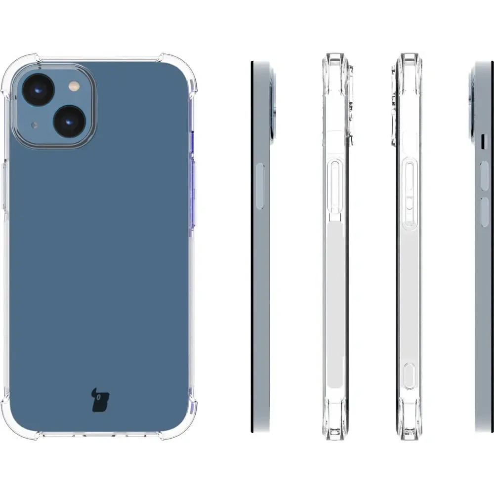 Etui + 2x szkło na ekran + obiektyw Bizon Case Clear Pack do Apple iPhone 14 przezroczyste