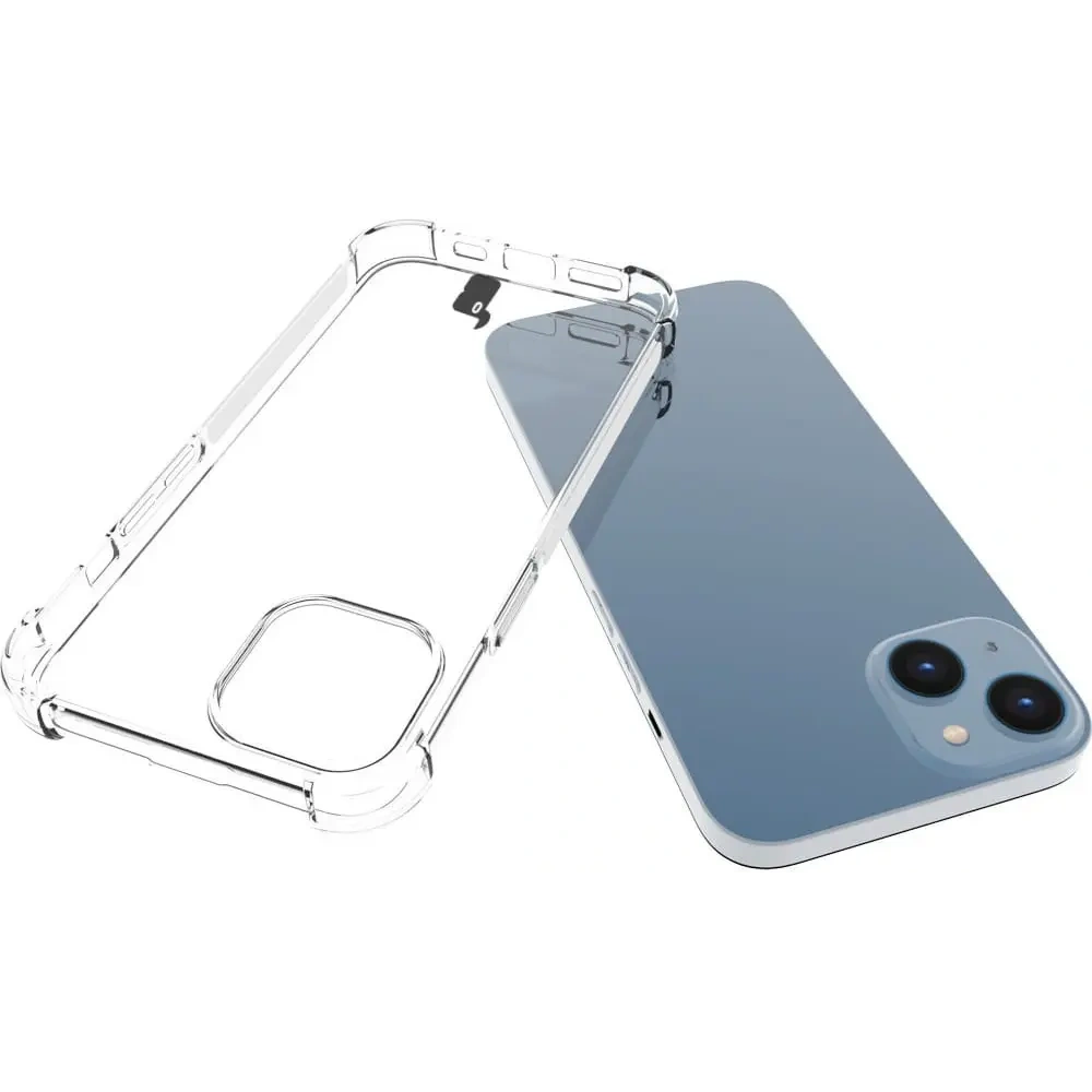 Etui + 2x szkło na ekran + obiektyw Bizon Case Clear Pack do Apple iPhone 14 przezroczyste