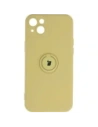 Etui Bizon Case Silicone Ring Sq do Apple iPhone 14 Plus žluté