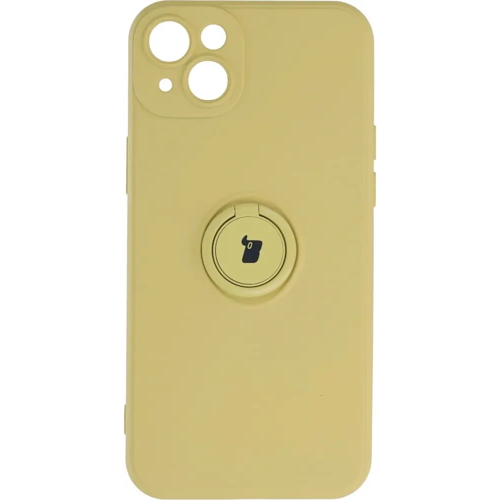 Etui Bizon Case Silicone Ring Sq do Apple iPhone 14 Plus żółte