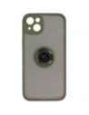 Kup Etui z uchwytem na palec Bizon Case Hybrid Ring do Apple iPhone 14 Plus przydymione z zieloną ramką - BIZ199 - {ean13} - Sklep Home Screen