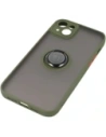 Kup Etui z uchwytem na palec Bizon Case Hybrid Ring do Apple iPhone 14 Plus przydymione z zieloną ramką - BIZ199 - {ean13} - Sklep Home Screen