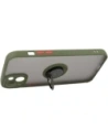 Kup Etui z uchwytem na palec Bizon Case Hybrid Ring do Apple iPhone 14 Plus przydymione z zieloną ramką - BIZ199 - {ean13} - Sklep Home Screen