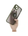 Kup Etui z uchwytem na palec Bizon Case Hybrid Ring do Apple iPhone 14 Plus przydymione z zieloną ramką - BIZ199 - {ean13} - Sklep Home Screen