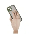 Kup Etui z uchwytem na palec Bizon Case Hybrid Ring do Apple iPhone 14 Plus przydymione z zieloną ramką - BIZ199 - {ean13} - Sklep Home Screen
