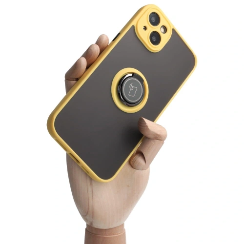 Buy Bizon Case Hybrid Ring Apple iPhone 14 Plus smoky with a yellow frame - BIZ200 - {ean13} - Home Screen Store Europe