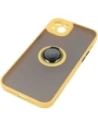 Kup Bizon Case Hybrid Ring Apple iPhone 14 Plus fumuriu cu un cadru galben - BIZ200 - {ean13} - Sklep Home Screen