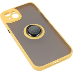 Kup Bizon Case Hybrid Ring Apple iPhone 14 Plus fumuriu cu un cadru galben - BIZ200 - {ean13} - Sklep Home Screen