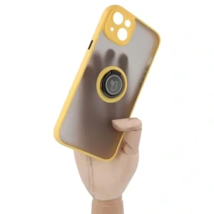 Kup Bizon Case Hybrid Ring Apple iPhone 14 Plus fumuriu cu un cadru galben - BIZ200 - {ean13} - Sklep Home Screen