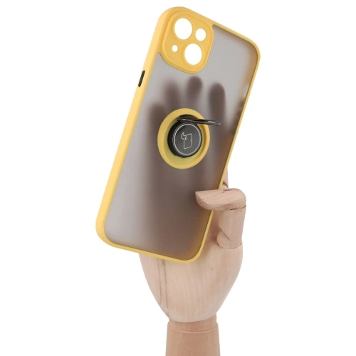 Buy Bizon Case Hybrid Ring Apple iPhone 14 Plus smoky with a yellow frame - BIZ200 - {ean13} - Home Screen Store Europe