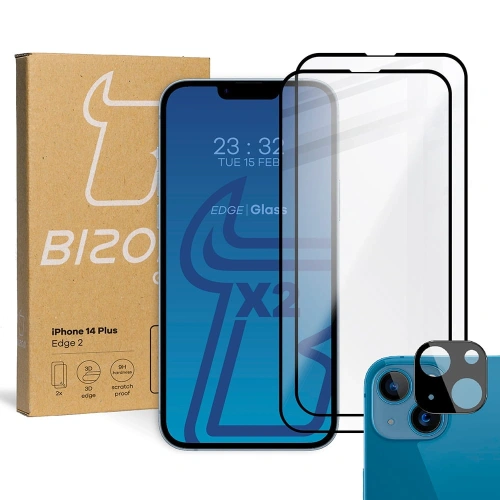 Kup BIZON 2x képernyő üveg + kamera üveg Apple iPhone 14 Plus - BIZ202 - {ean13} - Sklep Home Screen