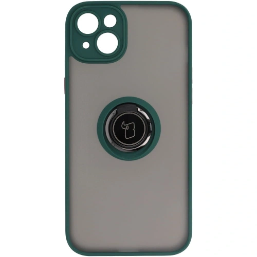 Buy Bizon Case Hybrid Ring Apple iPhone 14 Plus smoky with a dark green frame - BIZ205 - {ean13} - Home Screen Store Europe
