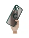Buy Bizon Case Hybrid Ring Apple iPhone 14 Plus smoky with a dark green frame - BIZ205 - {ean13} - Home Screen Store Europe