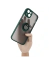 Buy Bizon Case Hybrid Ring Apple iPhone 14 Plus smoky with a dark green frame - BIZ205 - {ean13} - Home Screen Store Europe