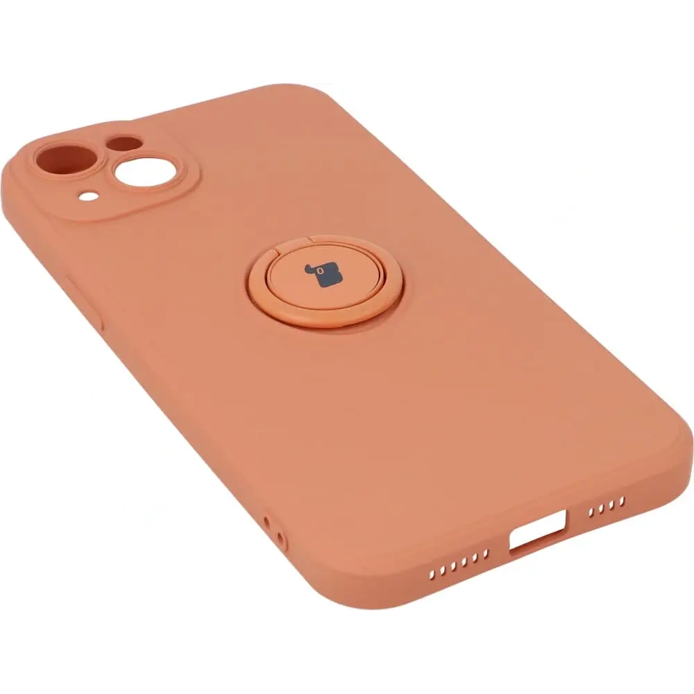 Etui Bizon Case Silicone Ring Sq do Apple iPhone 14 Plus pomarańczowe