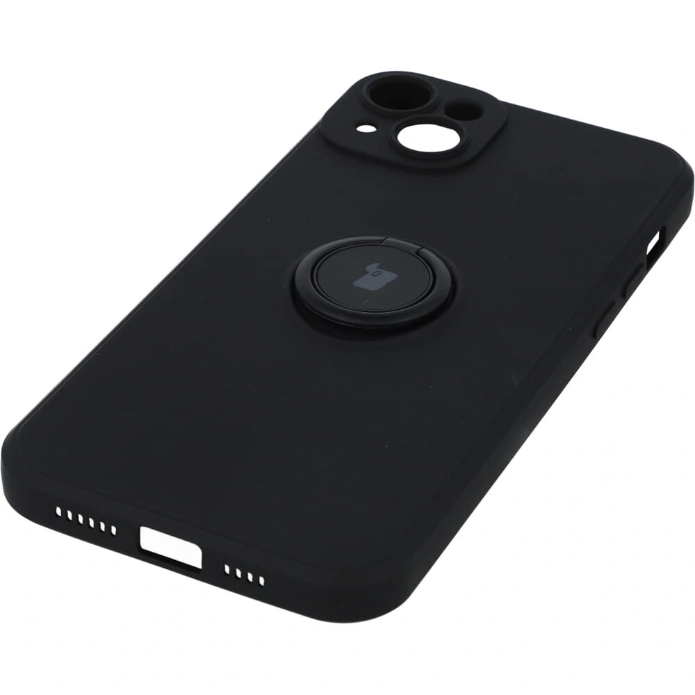 Etui Bizon Case Silicone Ring Sq do Apple iPhone 14 Plus czarne