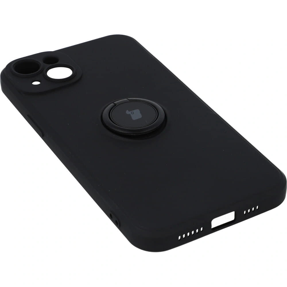 Etui Bizon Case Silicone Ring Sq do Apple iPhone 14 Plus czarne