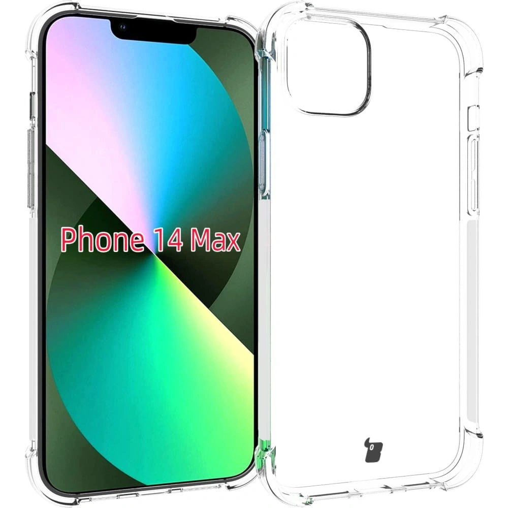 Etui + 2x szkło na ekran + obiektyw Bizon Case Clear Pack do Apple iPhone 14 Plus przezroczyste