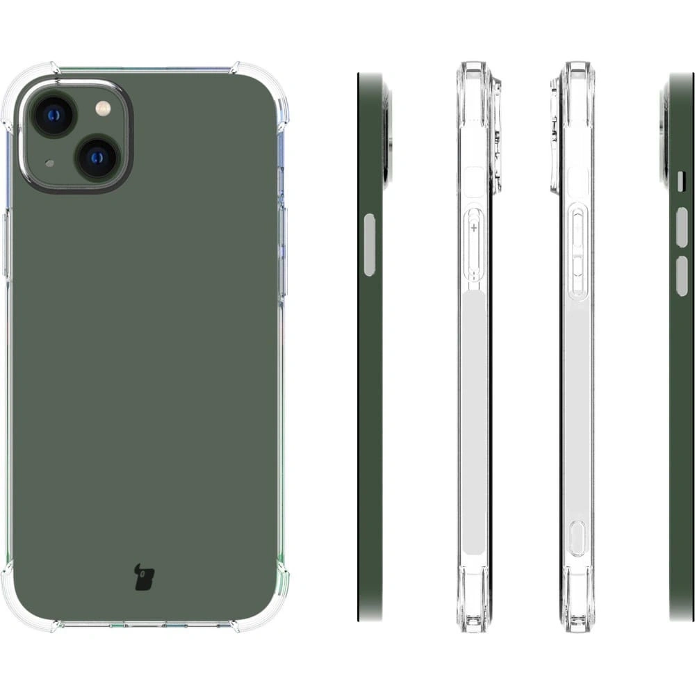 Etui + 2x szkło na ekran + obiektyw Bizon Case Clear Pack do Apple iPhone 14 Plus przezroczyste