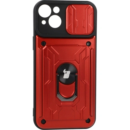 Kup Bizon Case Camshield Kártyahely Gyűrű Apple iPhone 14 Plus piros - BIZ211 - {ean13} - Sklep Home Screen