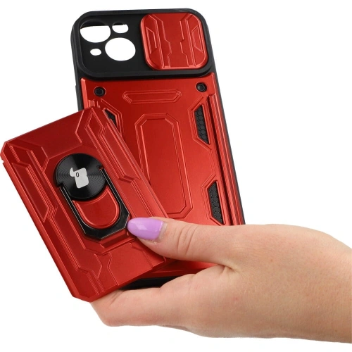 Kup Bizon Case Camshield Kartensteckplatz Ring Apple iPhone 14 Plus rot - BIZ211 - {ean13} - Sklep Home Screen