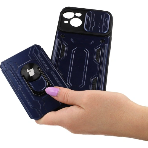 Kup Etui Bizon Case Camshield Card Slot Ring do Apple iPhone 14 Plus tmavě modré - BIZ212 - {ean13} - Sklep Home Screen