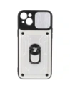 Bizon Case Camshield Kártyahely Gyűrű Apple iPhone 14 Plus fehér