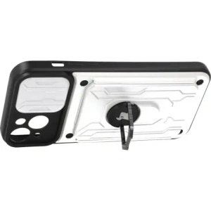 Kup Bizon Case Camshield Card Slot Ring Apple iPhone 14 Plus alb - BIZ213 - {ean13} - Sklep Home Screen