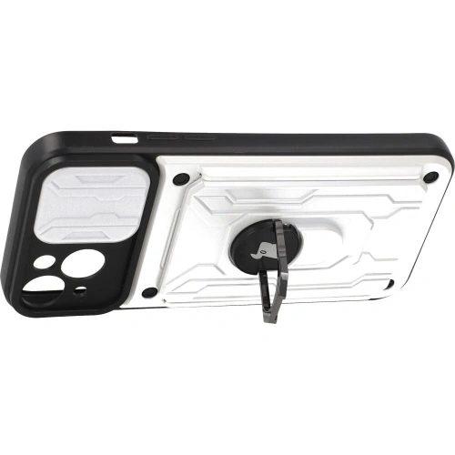 Kup Bizon Case Camshield Card Slot Ring Apple iPhone 14 Plus alb - BIZ213 - {ean13} - Sklep Home Screen