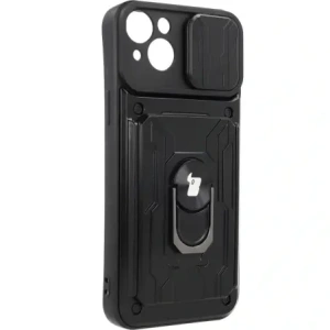 Kup Bizon Case Camshield Card Slot Ring Apple iPhone 14 Plus negru - BIZ214 - {ean13} - Sklep Home Screen