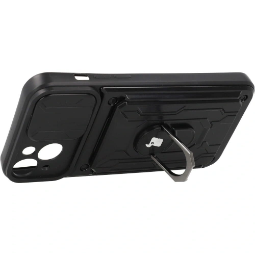Kup Bizon Case Camshield Kártyahely Gyűrű Apple iPhone 14 Plus fekete - BIZ214 - {ean13} - Sklep Home Screen