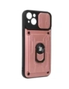Kup Etui Bizon Case Camshield Card Slot Ring do Apple iPhone 14 Plus jasnoróżowe - BIZ217 - {ean13} - Sklep Home Screen