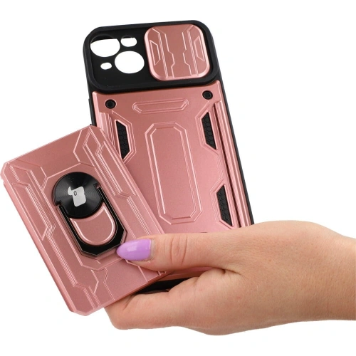 Kup Bizon Case Camshield Kártyahely Gyűrű Apple iPhone 14 Plus világos rózsaszín - BIZ217 - {ean13} - Sklep Home Screen