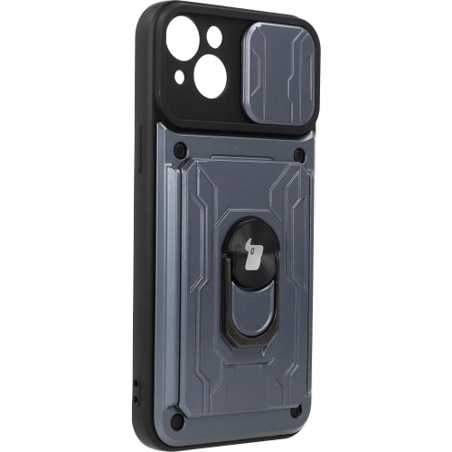 Kup Bizon Case Camshield Card Slot Ring Apple iPhone 14 Plus gri - BIZ218 - {ean13} - Sklep Home Screen